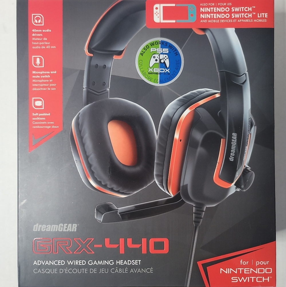 Dreamgear GRX-440 Headset NINTENDO SWITCH - SWITCH LITE - PS5, PS4 - XBOX NIB